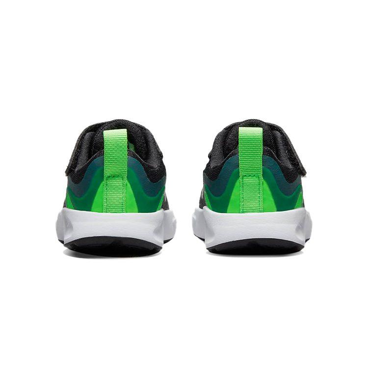 Nike Wearallday Synthetic Leather Low top Toddler Shoes Black Green Infant And Toddler CJ3818-015