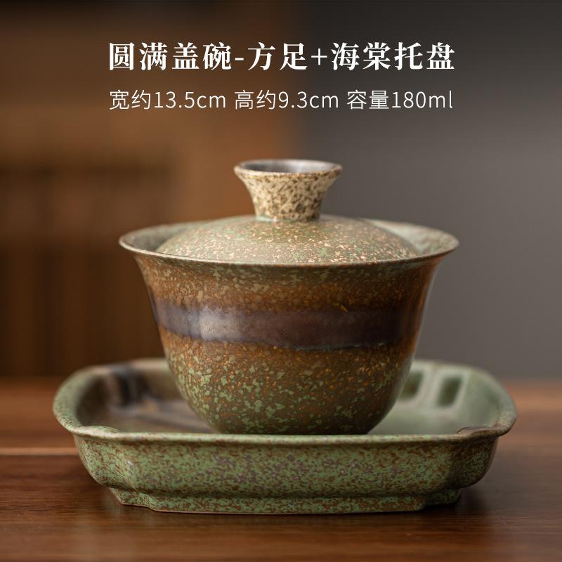 

180 мл антикварная синяя гайвань для замешивания чая ручной работы, цветочная супница для заваривания чая, крышка для чаши и блюдца, набор украшений для чайной церемонии