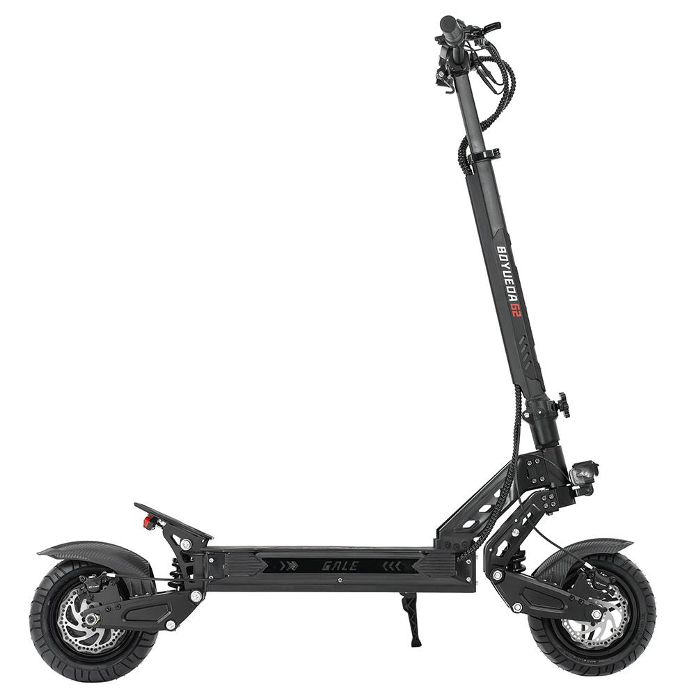 Electric Scooter Boyueda G2 10" Tire 1600W Peak Motor Hydraulic Disc Brake 52V 19Ah NFC Unlock Max Range 60Km LCD Display Black
