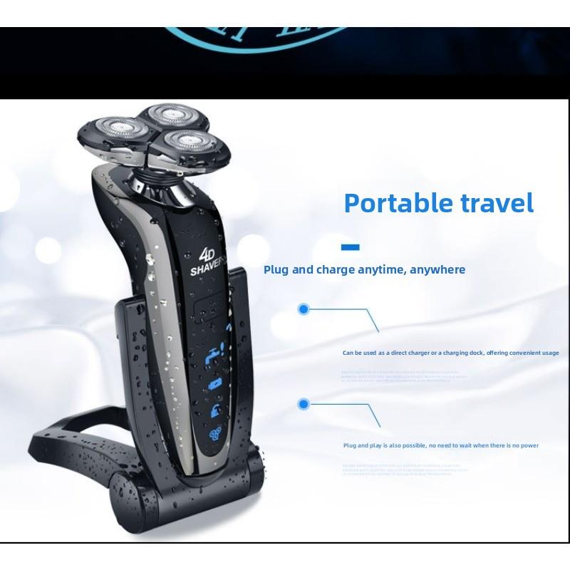 Electric Shaver with Rechargeable Feature, Fully Washable, Intelligent Digital Display, Multi-purpose Beard Trimmer