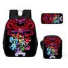 Lachende Critters Schultasche Dreiteiliges Set Cartoon Rucksack Umhängetasche Federmäppchen Lachende Critters