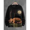 Spring Autumn Sweatshirt Pullover Anime Cat Casual Japanese Art Animal 3D Printed O Neck Long Sleeve Hoodies Tops Pullovers