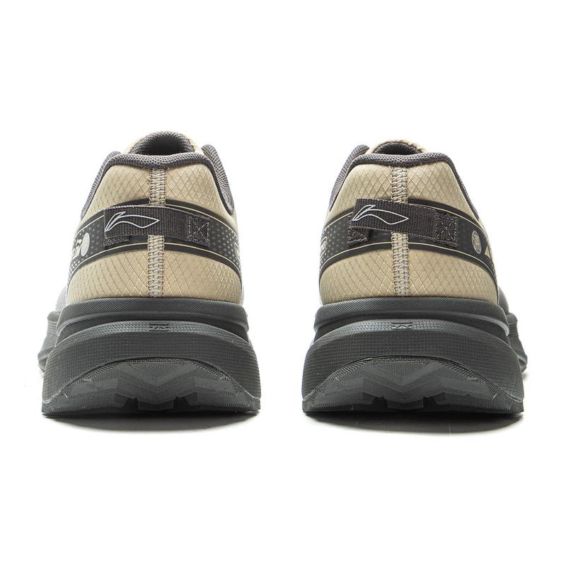 Li Ning Outdoor CF Tracing, Hiking Scenery TPU Low top Hiking Shoes Unisex Plain Khaki Obsidian Gray AHTV041-4
