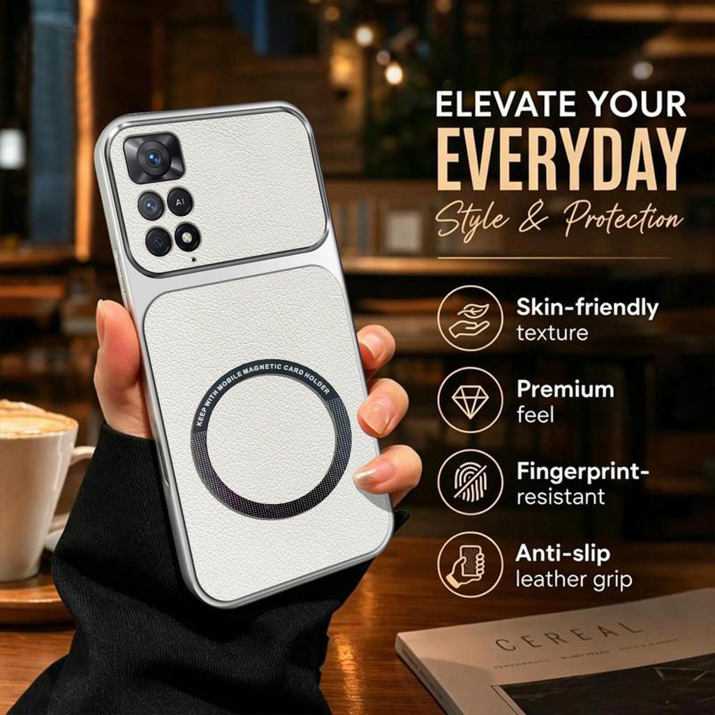 Case for Xiaomi Redmi Note 12 Pro 4G,11S 4G,11 Pro 5G,11 Pro 4G,11 4G Viral Change to 17 Magnetic Split Leather Back Big Lens Protector Cover