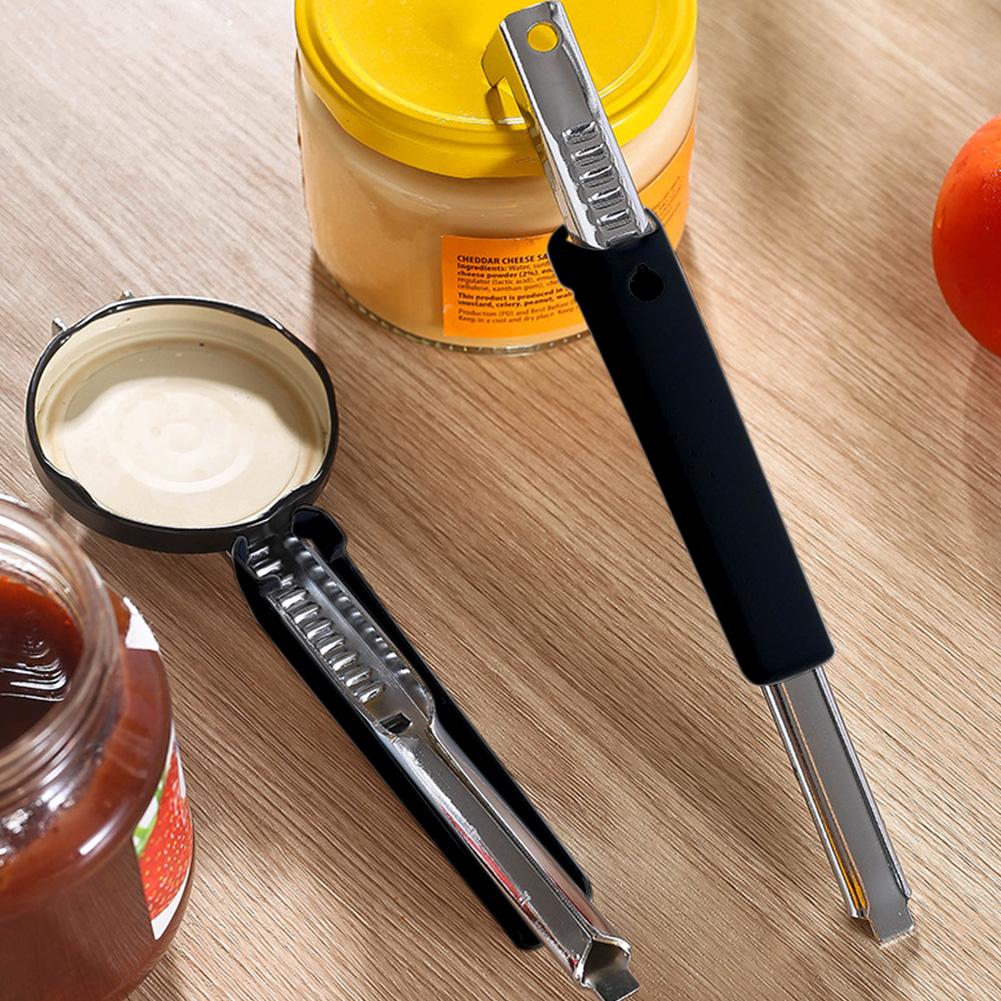 Nastavitelný multifunkční otvírák na uzávěry lahví Nerezová víčka Otvírák na sklenice Šroubovací otvírák na konzervy pro kuchyňské nářadí šetřící práci