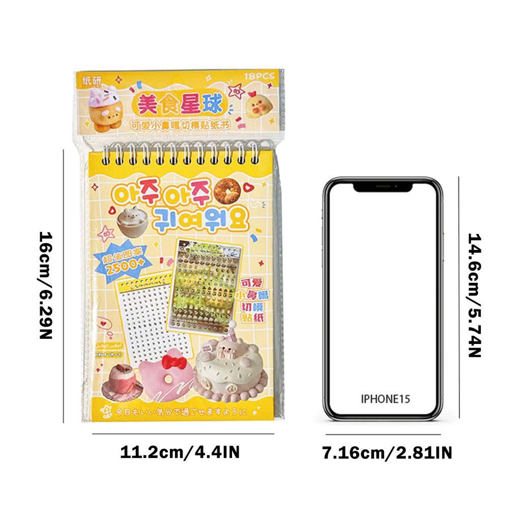 Cute Dessert DIY Stickers Vivid Colors Trendy Korean Chic Style for Art Craft Journaling Supplies