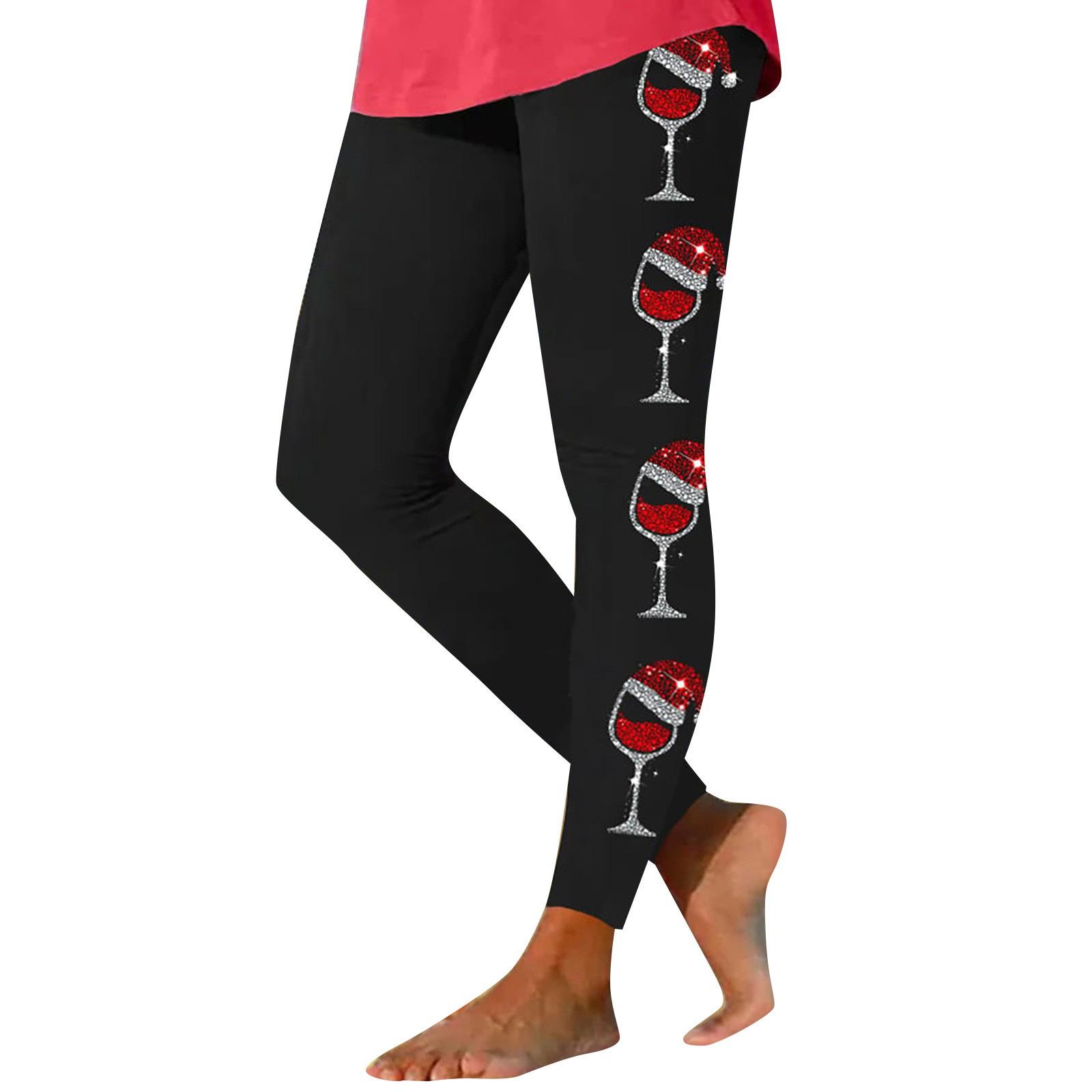 Women s Fashion High-Waisted Printed Yoga Leggings 3XL