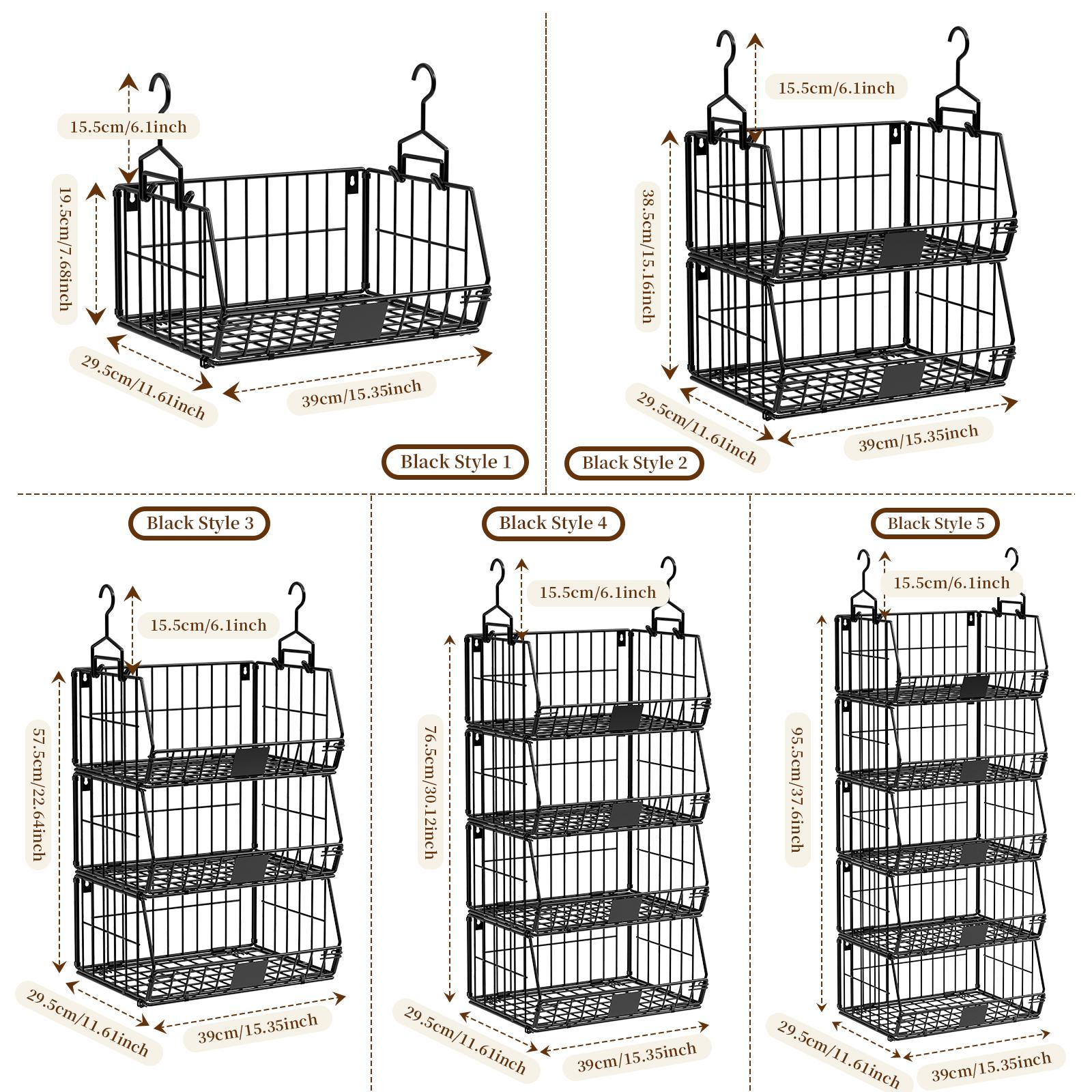 

Wardrobe Hanging Basket 1-Layer чёрный