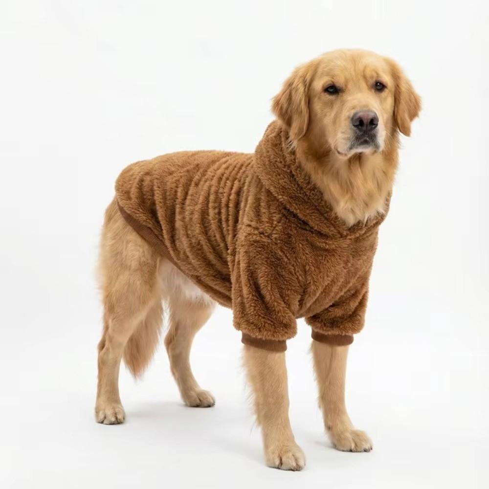 Soft Dog Hoodie Fleece Material Pet Clothing Cozy Dog Coat Winter Season for Medium Large Dogs