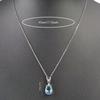 Fashionable Women's Simple and Personalized Sea Blue Zircon Pendant, Versatile Party Creative Necklace