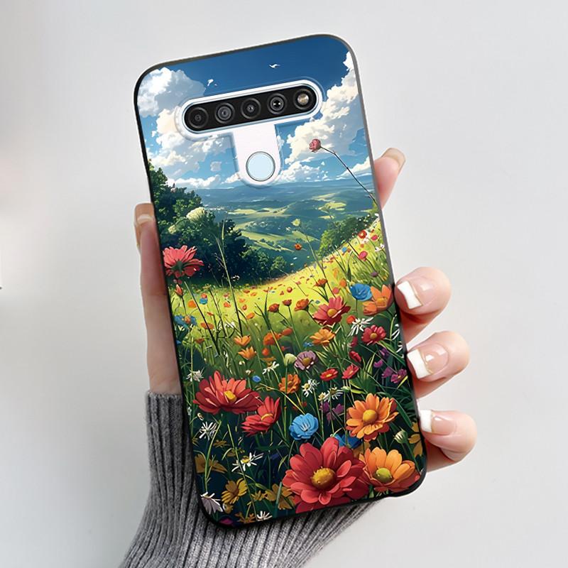 Luxury Cute Cool Boys Girls Case For LG K61 Q61 Q70 Phone Case Black Matte Soft Silicone Back Cover Protective TPU Bumper Shell
