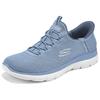 Skechers Sport Comfortable Low-Top Casual Shoes Women Sneakers Gray Blue 150284-SLT