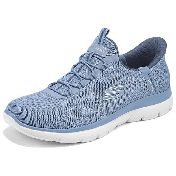 Skechers Sport Comfortable Low-Top Casual Shoes Women Sneakers Gray Blue 150284-SLT