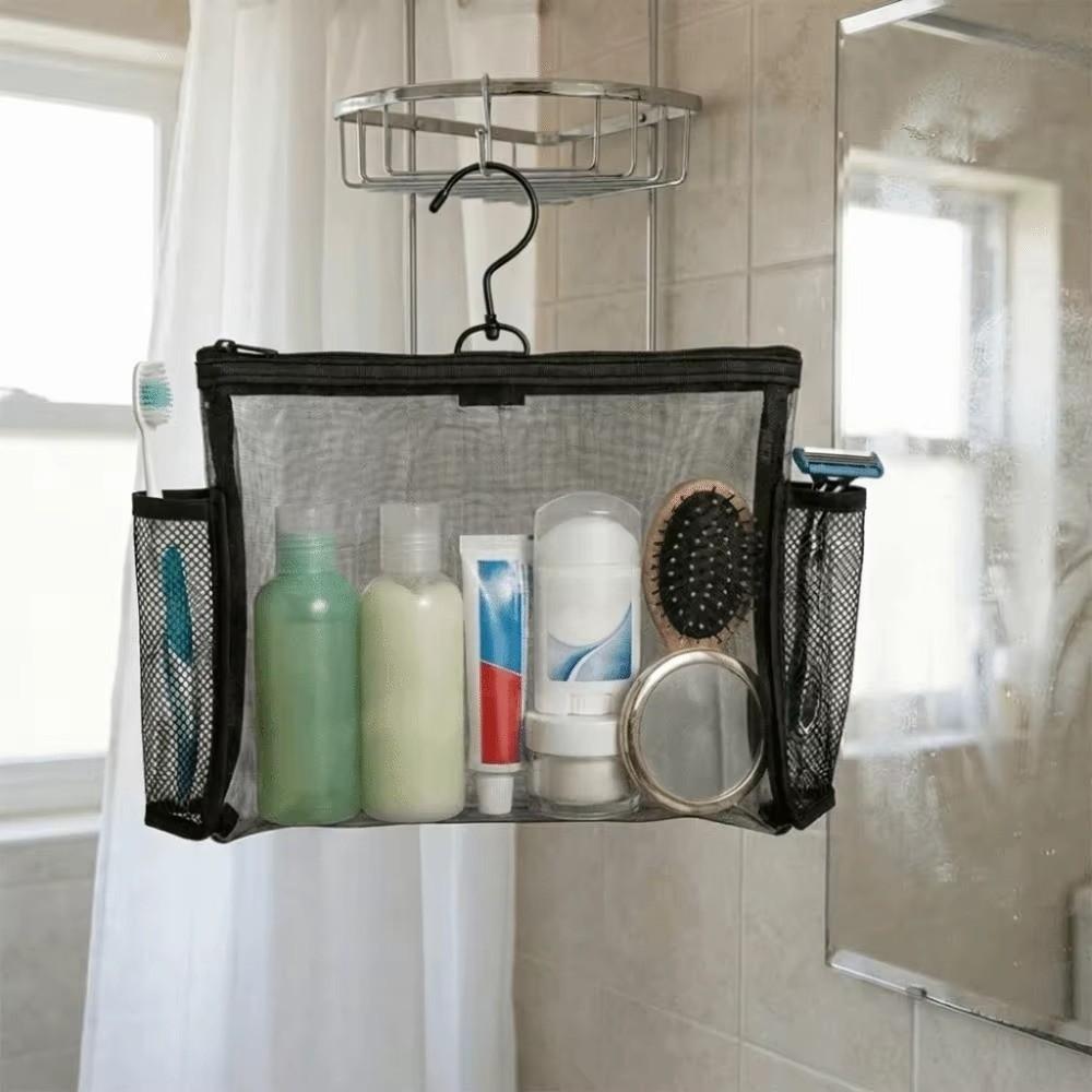 Hollow Storage Cosmetic Bag Mesh Transparent Storage Organizer Bag Makeup Organizer Travel