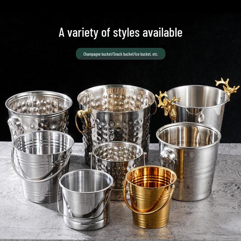 ZISIZ Stainless Steel Ice Bucket