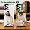 C-Cute Pug Dog Phone Case For iPhone17,16,15,14,13,12,11 Plus,Pro Magnetic For Magsafe Wireless Charging
