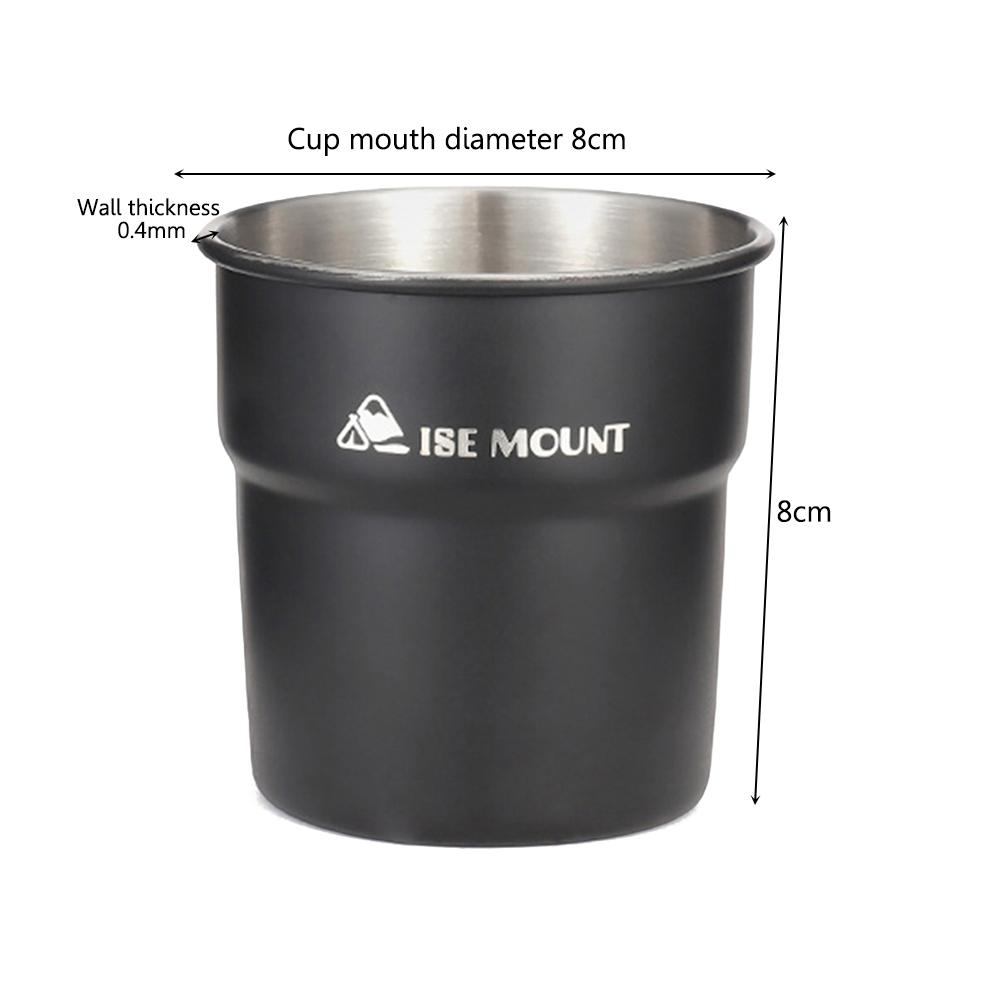 300ml Beer Wine Cups Portable Stainless Steel Tableware Tea Coffee Milk Beer Mug Stackable Camping Water Cup for Travel Hiking