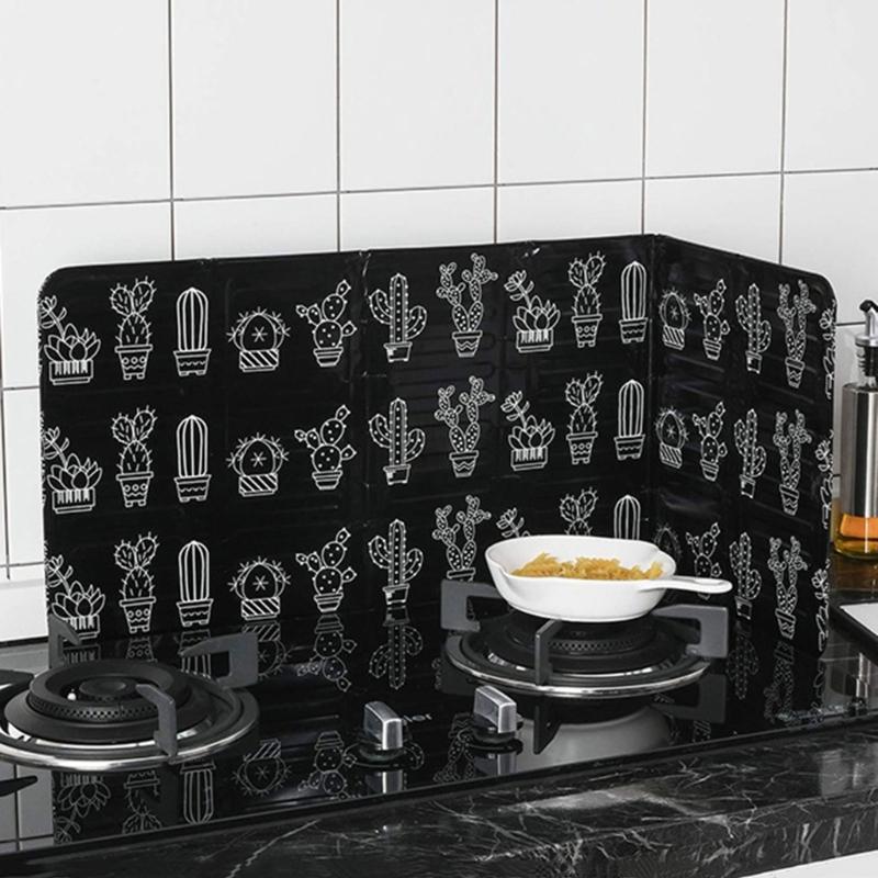 Reliable Oil Barrier Grease Protector Aluminum Foils Material Oil Blocker Oil Deflector Cooking Tool Perfect for Kitchen