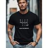 European Sizes Men's T-Shirt, Relaxed and Casual, Comfortable and Versatile, Men's "Freakin' Fast" with Heartbeat Graphic Summer Crew Neck T-Shirt