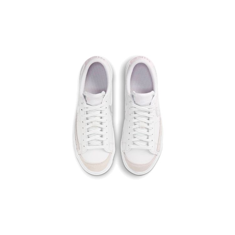 Nike Blazer Low 77 GS Platinum Tint Metallic Silver Kids Sneakers White Light-Violet DA4074-003