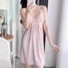 Ruth pajamas women's French pure desire ice silk suspender nightdress sexy lace pure desire court style loungewear