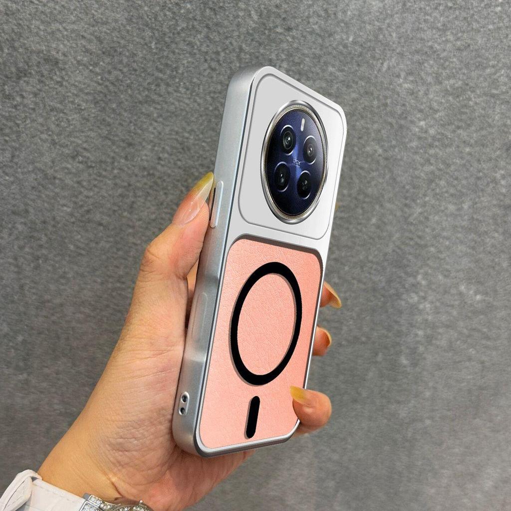 Metallic Finish Magnetic TPU Phone Case for realme 12+ 5G,12 Pro+,12 Pro,12 4G,Narzo 70 Pro 5G Shockproof Matte Soft Cover