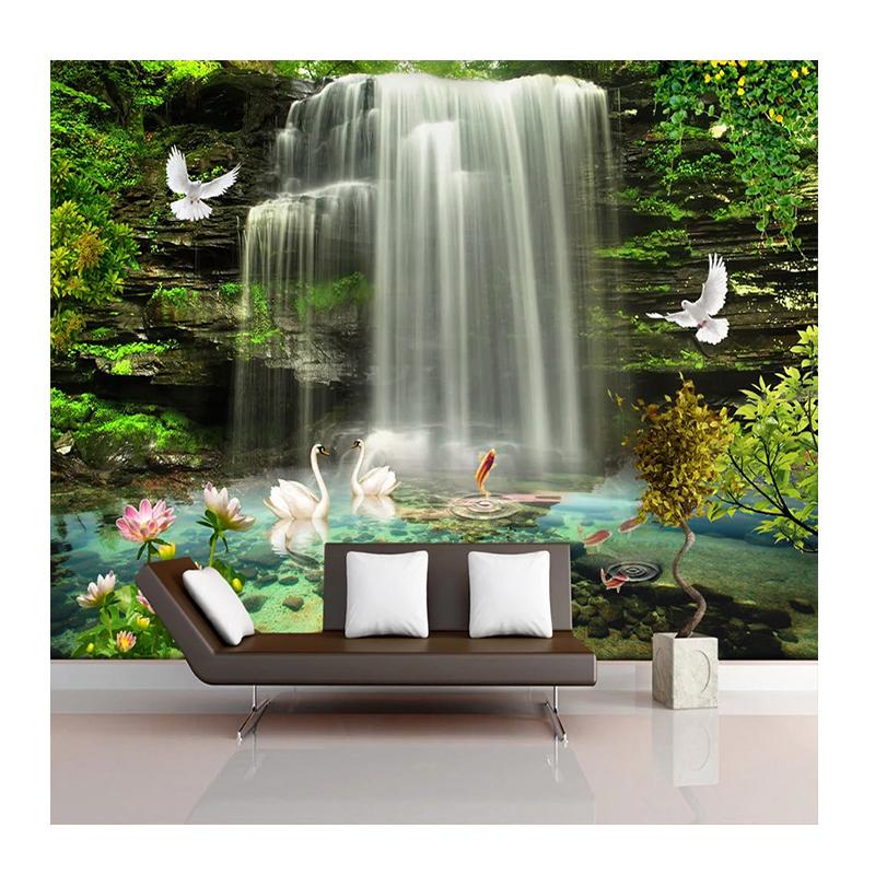 

3D Wall Murals Wallpaper Nature Landscape Waterfall Mural Living Room Bedroom Home Decor Wall Paper 200 cm(W) x 140 cm(H)