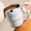 304 Stainless Steel Double Wall Insulated Coffee Cup With Handle Portable Students Leak-Proof Water Cup Milk Coffee Mug