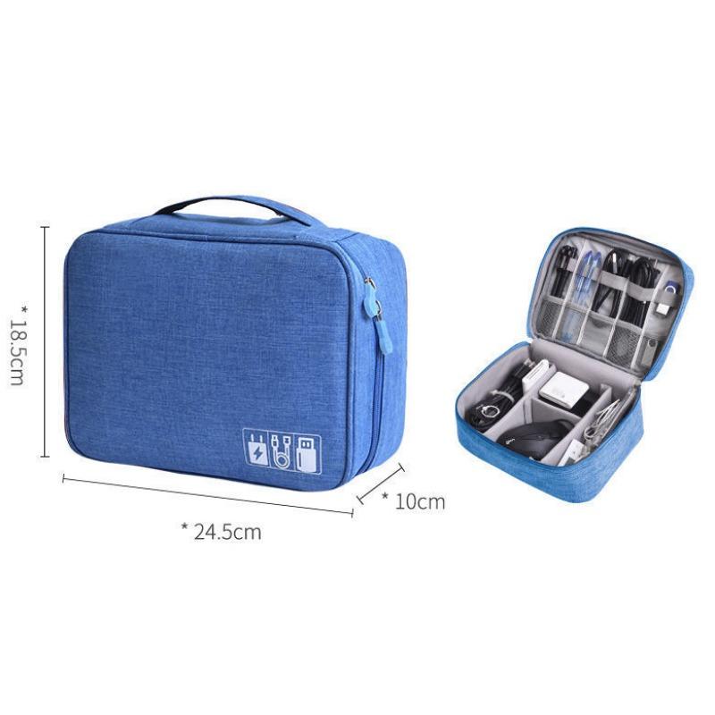 Torba do przechowywania kabli danych, torba do przechowywania power banku, etui na słuchawki cyfrowe pudełko do przechowywania, wielofunkcyjna torba podróżna z tkaniny Oxford