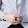 6810mm Brushed Tungsten Steel Plated Black Matte Ring for Men Simple Hard Alloy Dial Finger