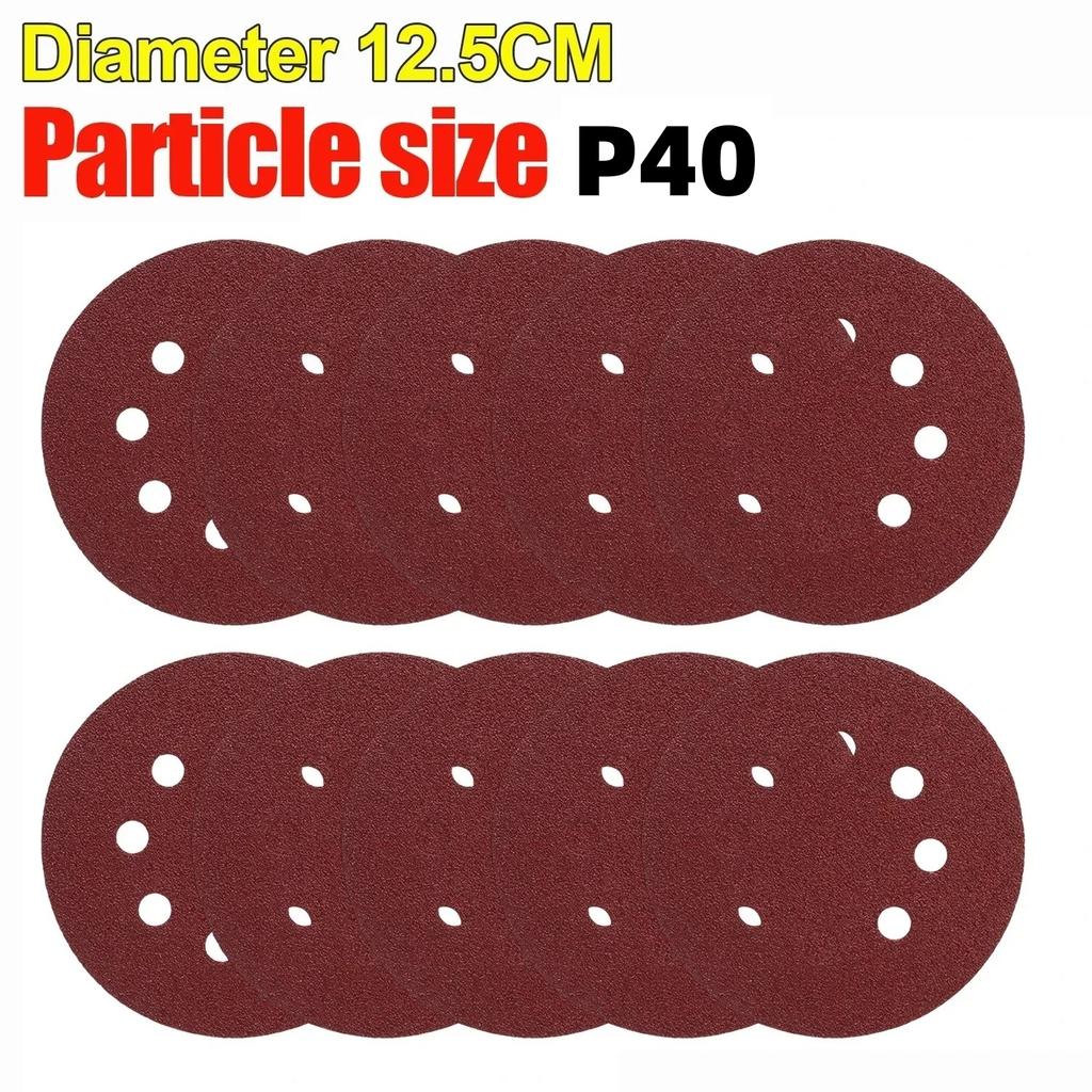 Universal 8 Hole Sanding Discs 125mm Sandpaper for Metal Wood Glass Sander Polishing Pads Home Abrasive Tools 40~3000 Grit