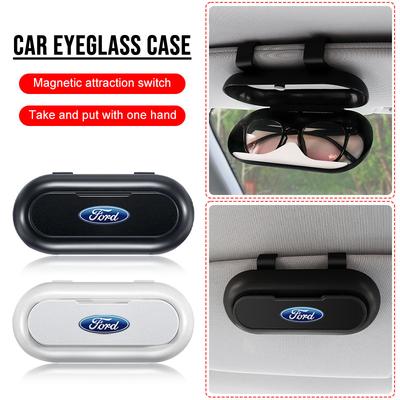 Auto Sonnenblende Brillen Aufbewahrungsbox Halter Organizer Zubehör Für Focus Mk2 Mk3 Fiesta Ranger Mondeo S-MAX Kuga Mustang