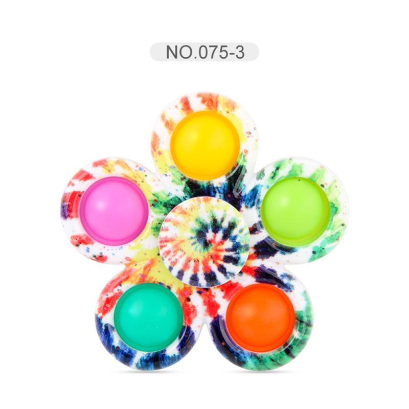 

Fingertip Gyroscope Toy Colorful Tie-dye Relieve Stress Hand Spinner Bubble Board Toy 075-3 Gyroscope 21.4g