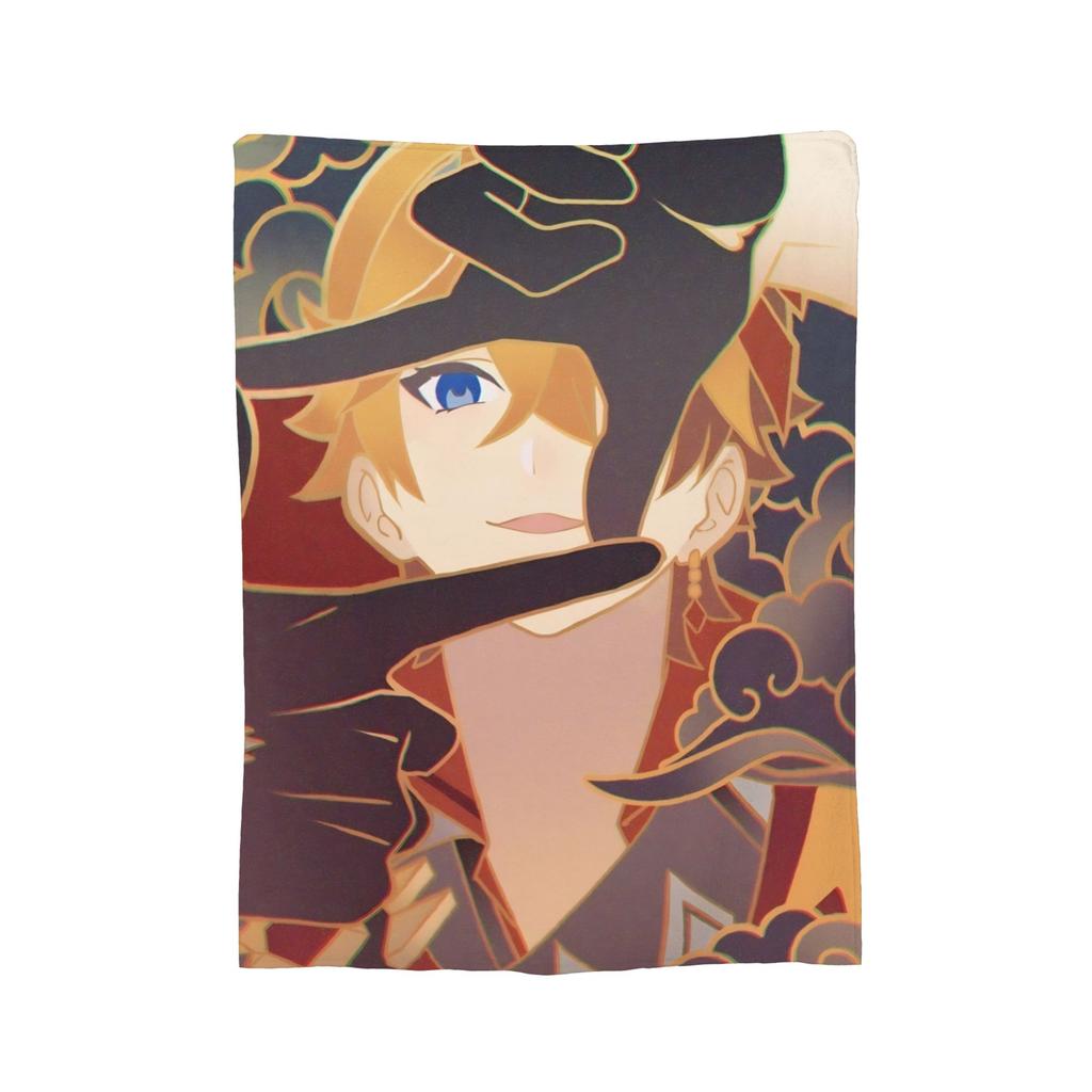 Childe Tartaglia Genshin Impact Blankets Flannel Printed   Multifunction Super Warm Throw Blankets for Bedding Car Rug Piece