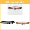 Cross Mirror Womens Leather Belt With Pin Buckle For Casual And Office Wear