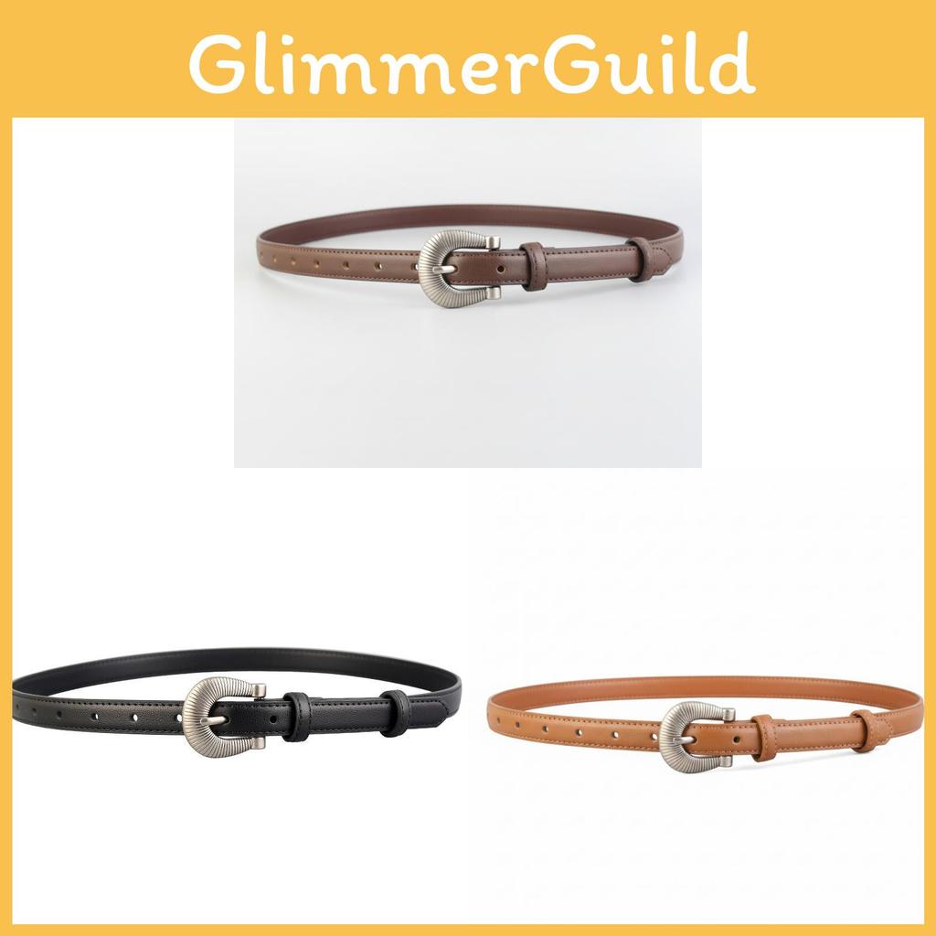 Cross Mirror Womens Leather Belt With Pin Buckle For Casual And Office Wear