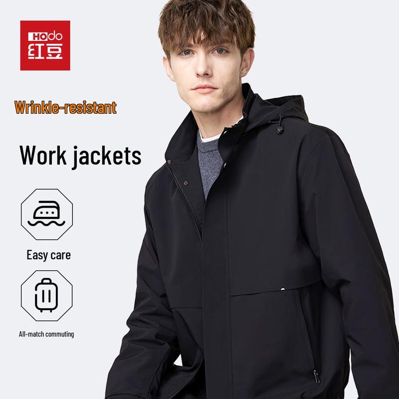 

Hodo Men s 2-in-1 Detachable Hood Workwear Jacket 2XL