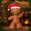 7.8FT Christmas Inflatable Gingerbread Man Xmas Decor Holiday Supplies LED Santa Home Decor Ornament Gift Xmas Yard Decoration