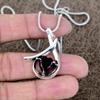 Garnet Gemstone Handmade 925 Sterling Silver Jewelry Pendant 1.46" KKG-574