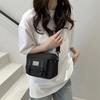 Cute canvas oblique span bag female niche vitality girl small fresh youth simple