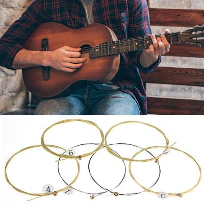 6 Stück Hochwertige Akustikgitarrensaiten Ersatz für Gitarrenspieler Musikinstrumente Gitarrensaiten Gitarrenteil