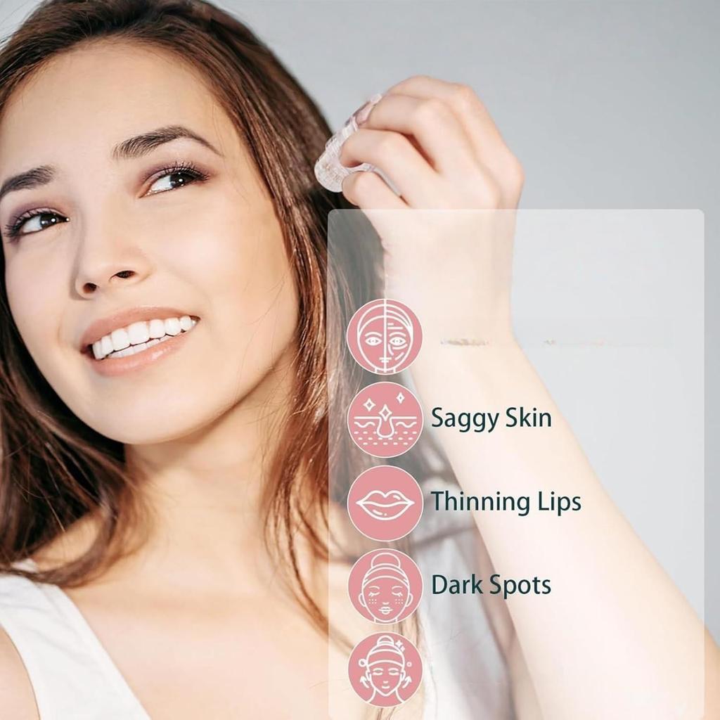 פנים הידרה רולר Microneedles מחט יופי מקצועית פנים Dermaroller נקבובית להדק אנטי אייג'ינג כלי טיפוח עור ללא כאבים