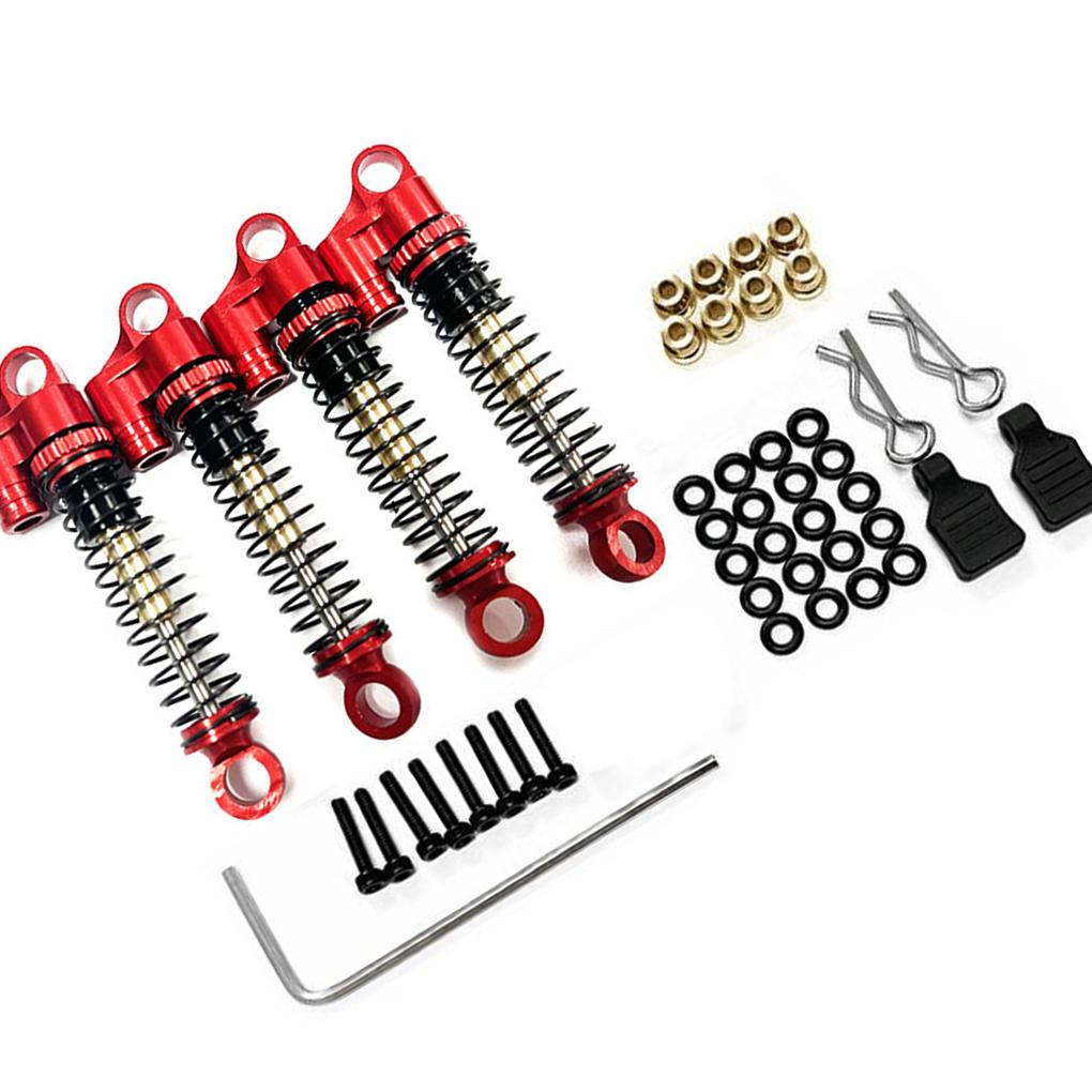 4pcs Aluminum Alloy 1/24 Front Rear Shock Absorber For Axial SCX24 RC Car Part RC Car Accessories Replacement Parts