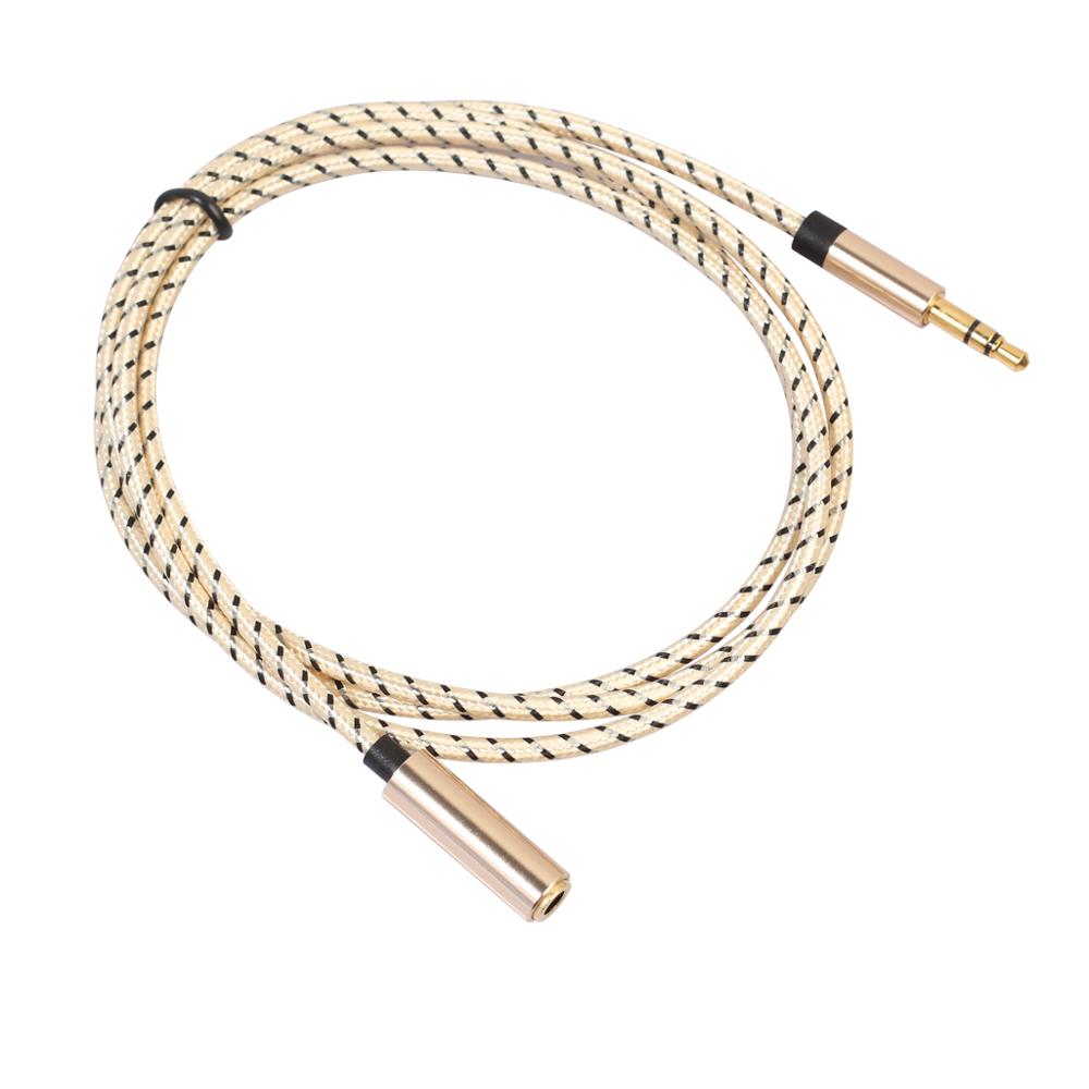 3.5 mm Audio Extension Cable Male to Female Stereo Earphone Aux Cord Extender For PC Laptop Phone Car Speaker Gold Plated Plug