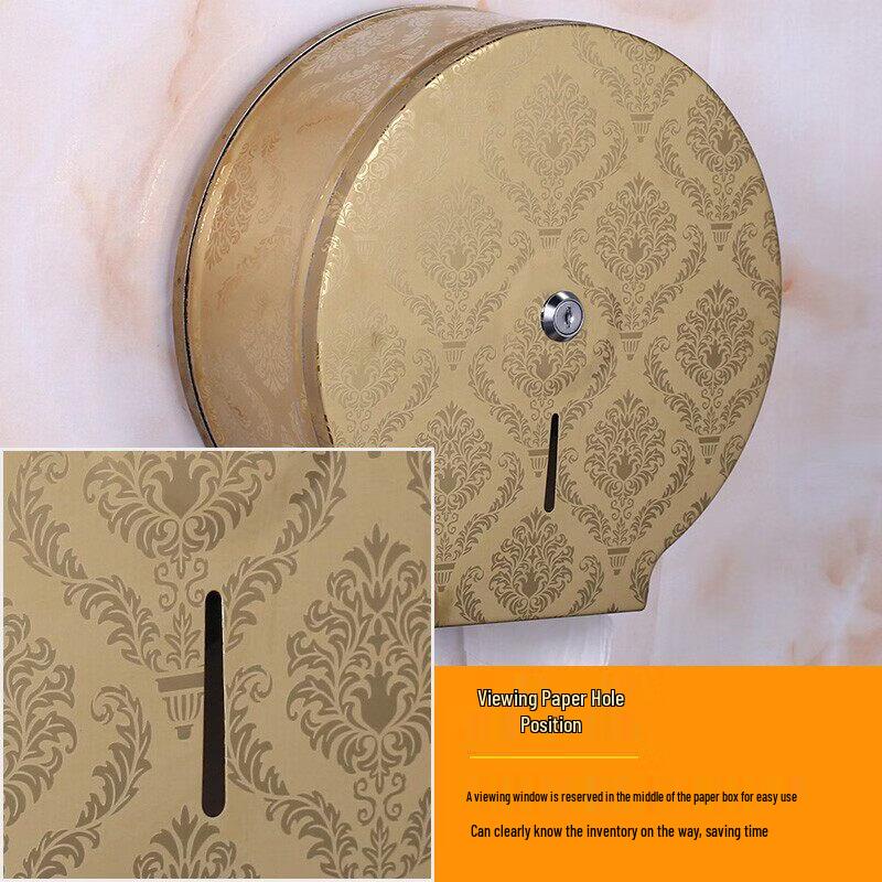 304 Stainless Steel Wall-Mounted Large Roll Paper Holder