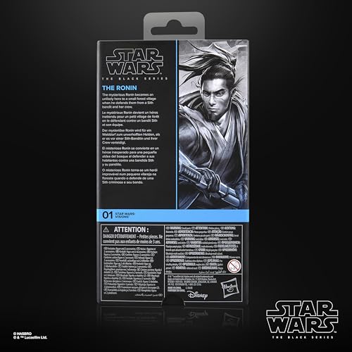 Hasbro Star Wars Black Series Ronin, Star Wars: Visions Premium Collectible 15cm Action Figure G0896, Authentic