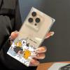 Square Back Tube Protection Clear Case For iPhone 15 Plus 12 14 Pro Max 13 16 ProMax 11 Anti-Oxygen,Stacking Cats Pattern Casing