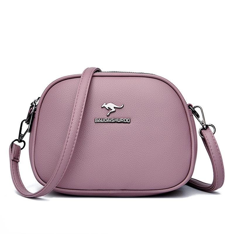 Three-layer Round Small Bag for Women In Summer New Women's Shoulder Bag Solid Color Casual Large Capacity Mobile Phone Bag for Women