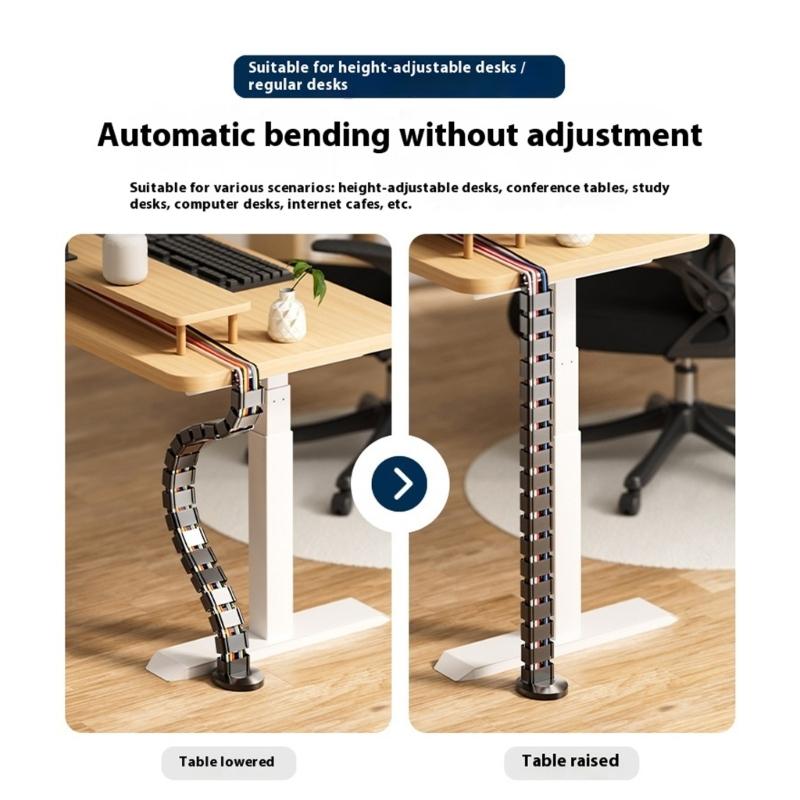 ABS Office Desk Cable Square Tube Wire Management Systems For Neat And Efficient Heat Dissipation
