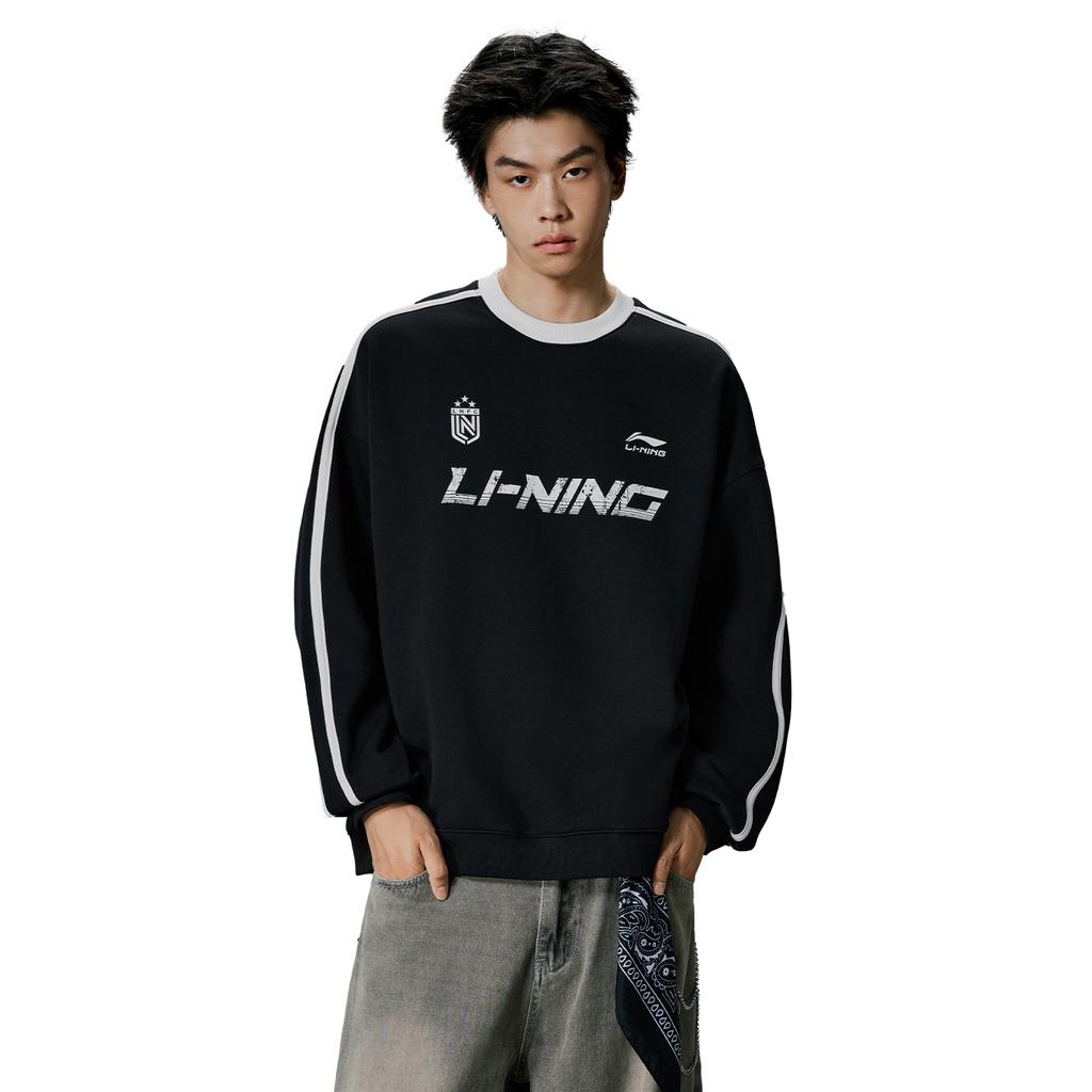 Li Ning Sports Life Collection Sweatshirt Unisex Black AWDVC87-2